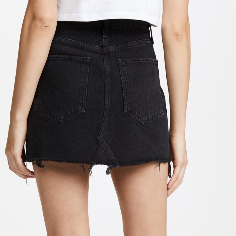 Agolde Black Denim Skirt - Picture 3 of 11